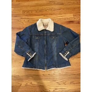 Steve and Barry's Women's Denim Trucker Jacket Sherpa Size 2XL